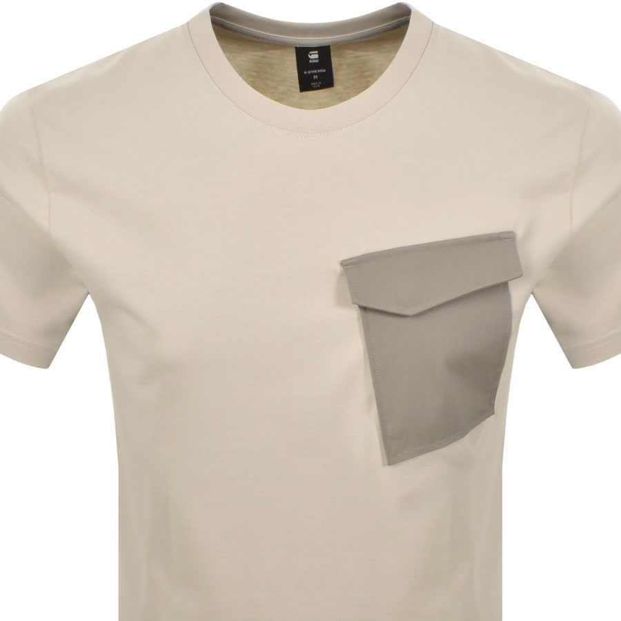 Image number 2 for G-Star Pocket T Shirt Beige