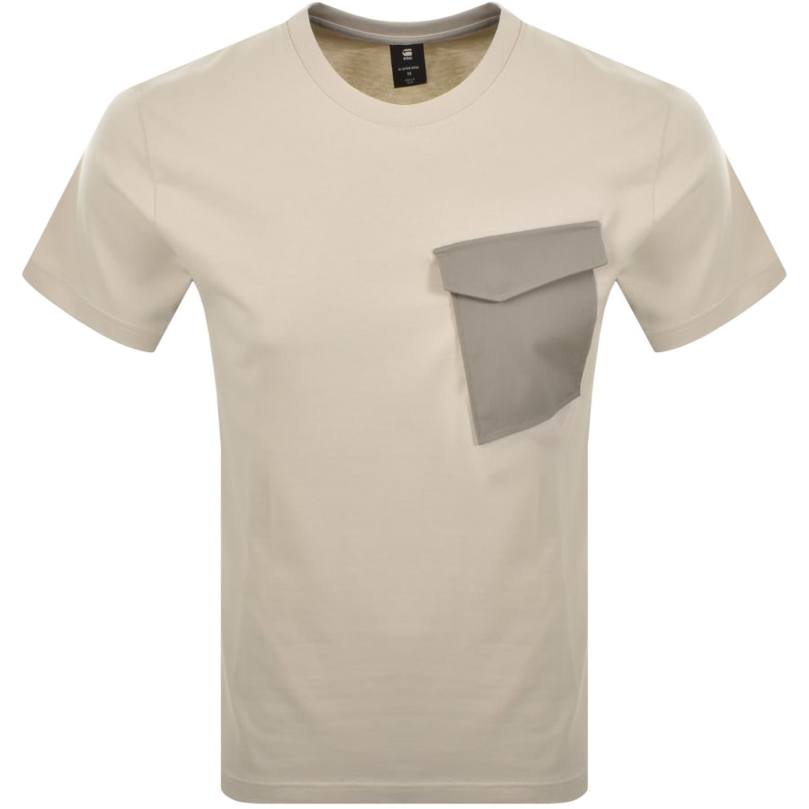 Image number 1 for G-Star Pocket T Shirt Beige