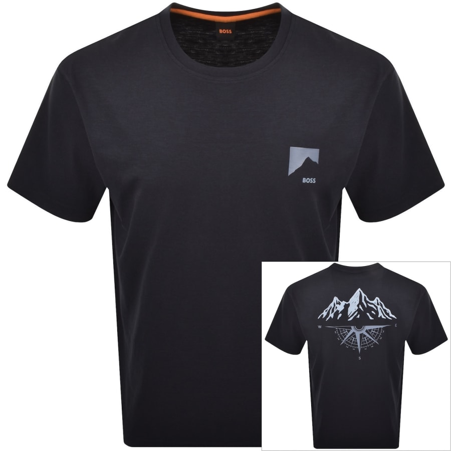 Image number 1 for BOSS Polar Logo T Shirt Navy