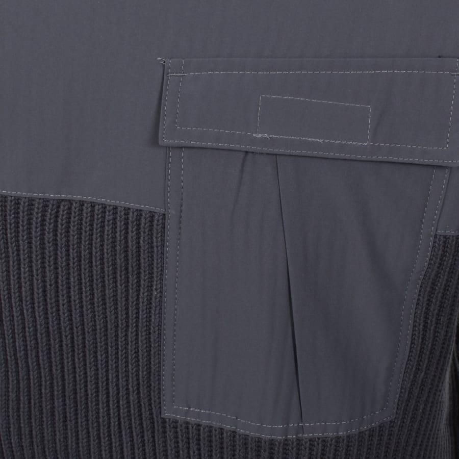 Image number 4 for G-Star Woven Mix Knit Jumper Blue