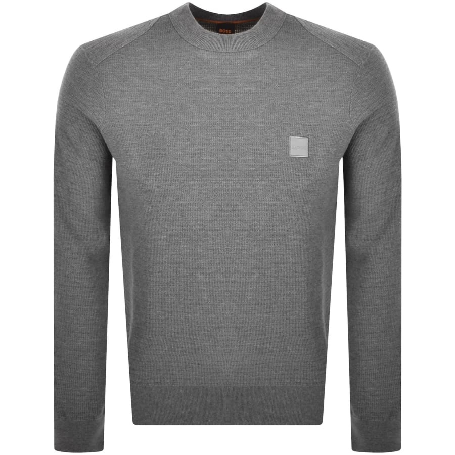 Image number 1 for BOSS Anion Knit Jumper Grey