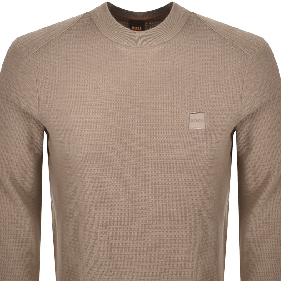 Image number 2 for BOSS Anion Knit Jumper Brown