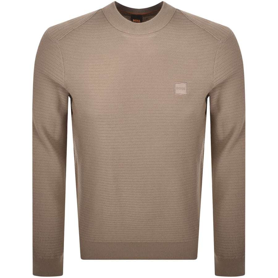 Image number 1 for BOSS Anion Knit Jumper Brown