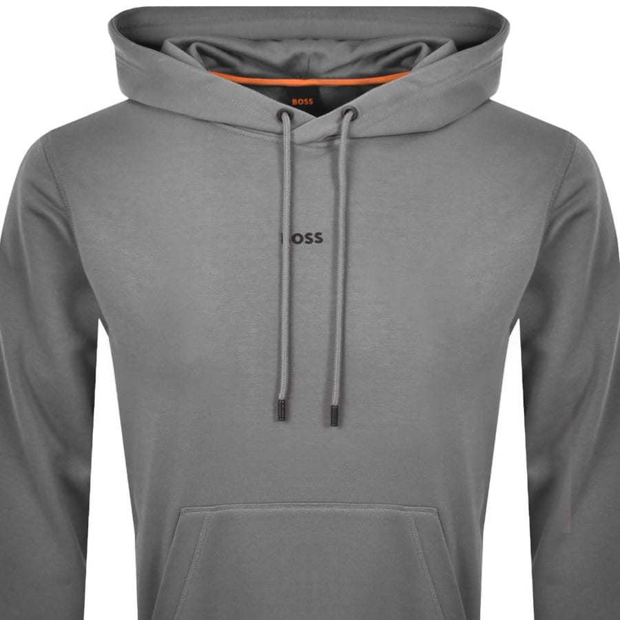 Image number 2 for BOSS Wesmall Pullover Hoodie Grey