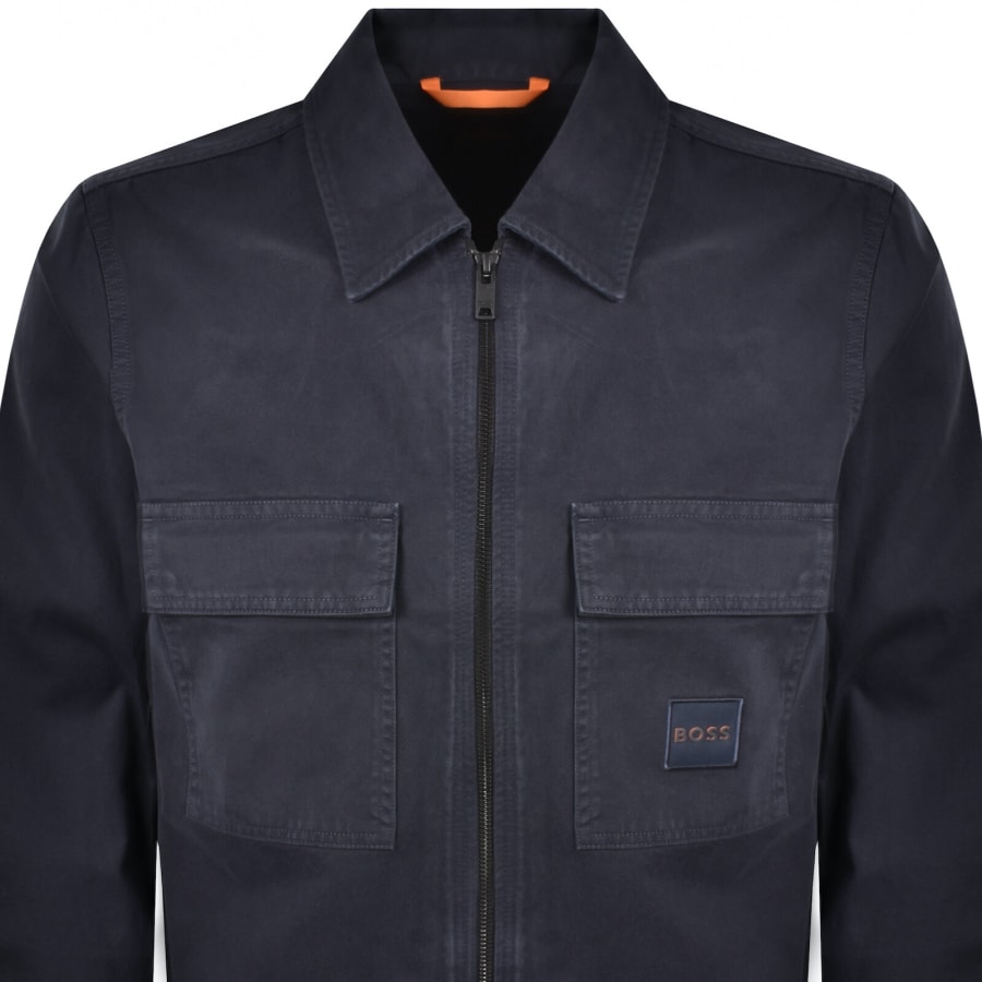 Image number 2 for BOSS Lovel Full Zip Overshirt Navy