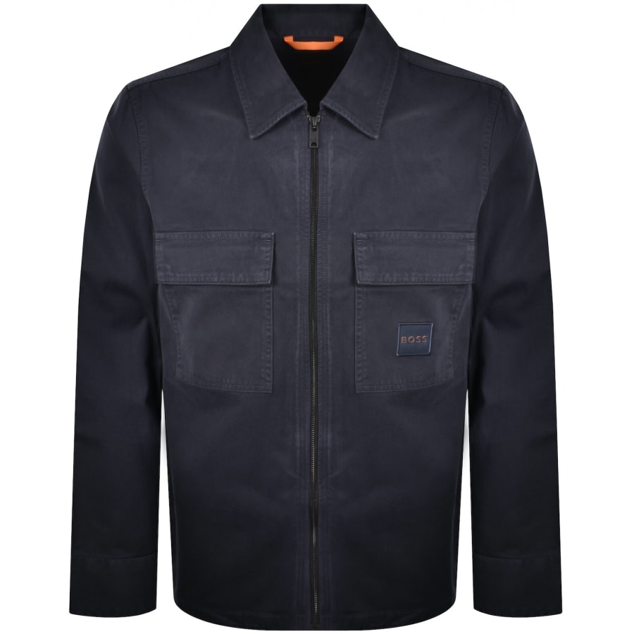Image number 1 for BOSS Lovel Full Zip Overshirt Navy