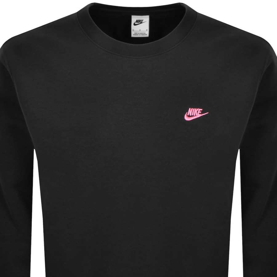Image number 2 for Nike Crew Neck Club Sweatshirt Black