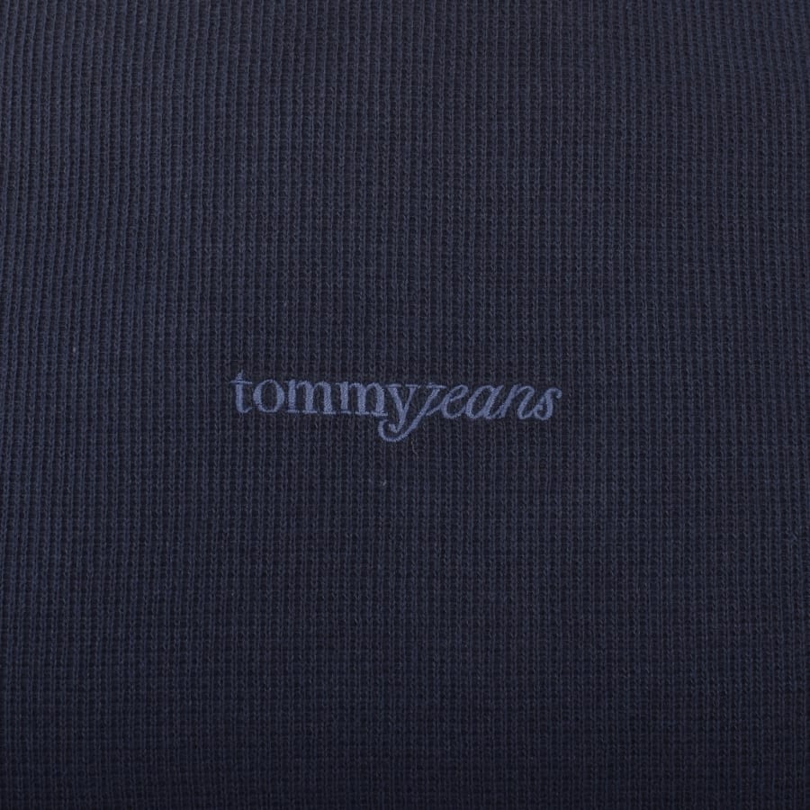 Image number 3 for Tommy Jeans Slim Waffle T Shirt Navy