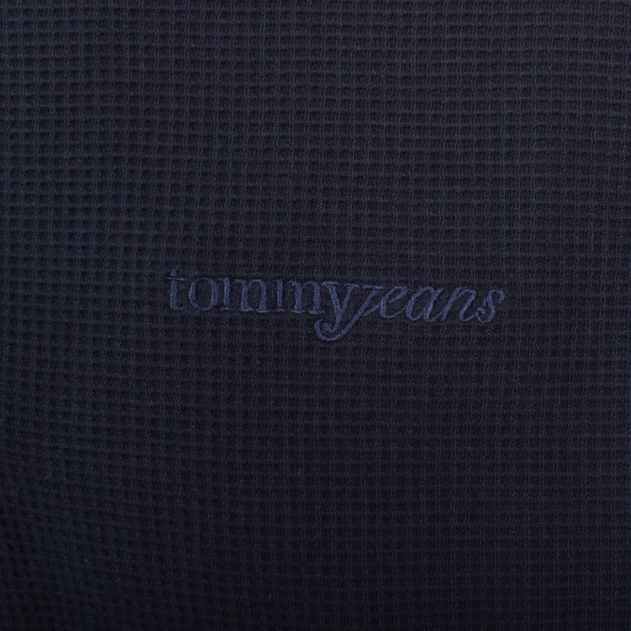 Image number 3 for Tommy Jeans Flag Quarter Zip Sweatshirt Navy