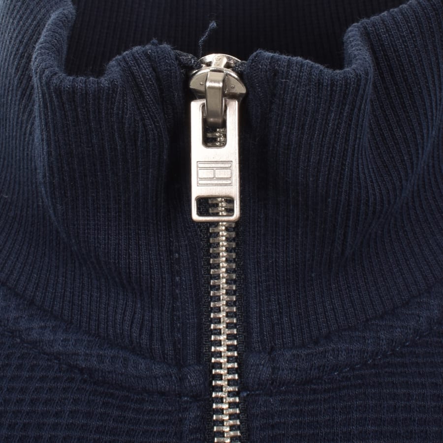 Image number 5 for Tommy Jeans Flag Quarter Zip Sweatshirt Navy