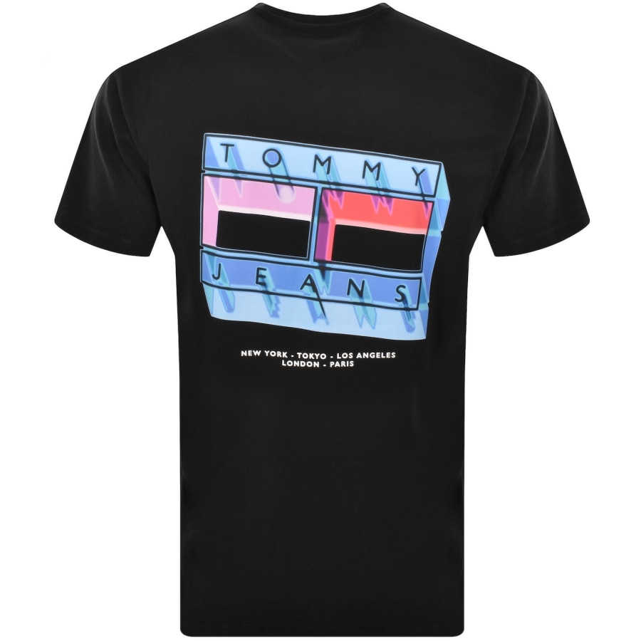 Image number 5 for Tommy Jeans Back Graphic T Shirt Black