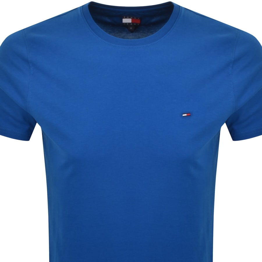 Image number 2 for Tommy Jeans Slim Jersey T Shirt Blue