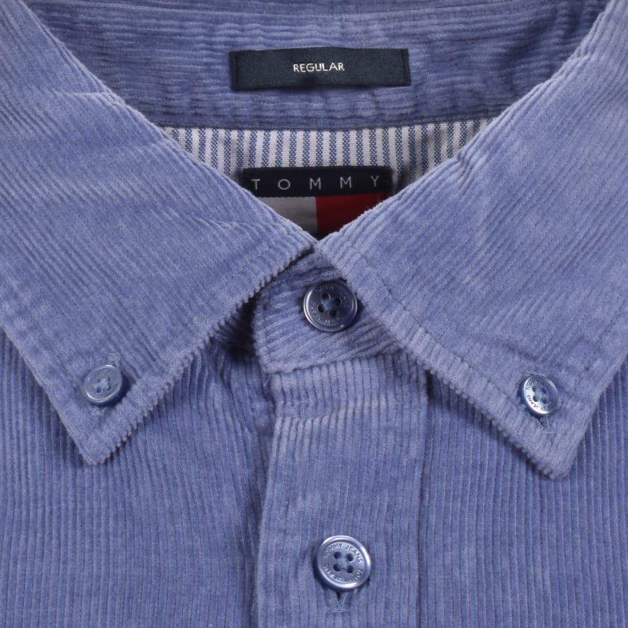 Image number 4 for Tommy Jeans Corduroy Shirt Soft Sapphire Blue