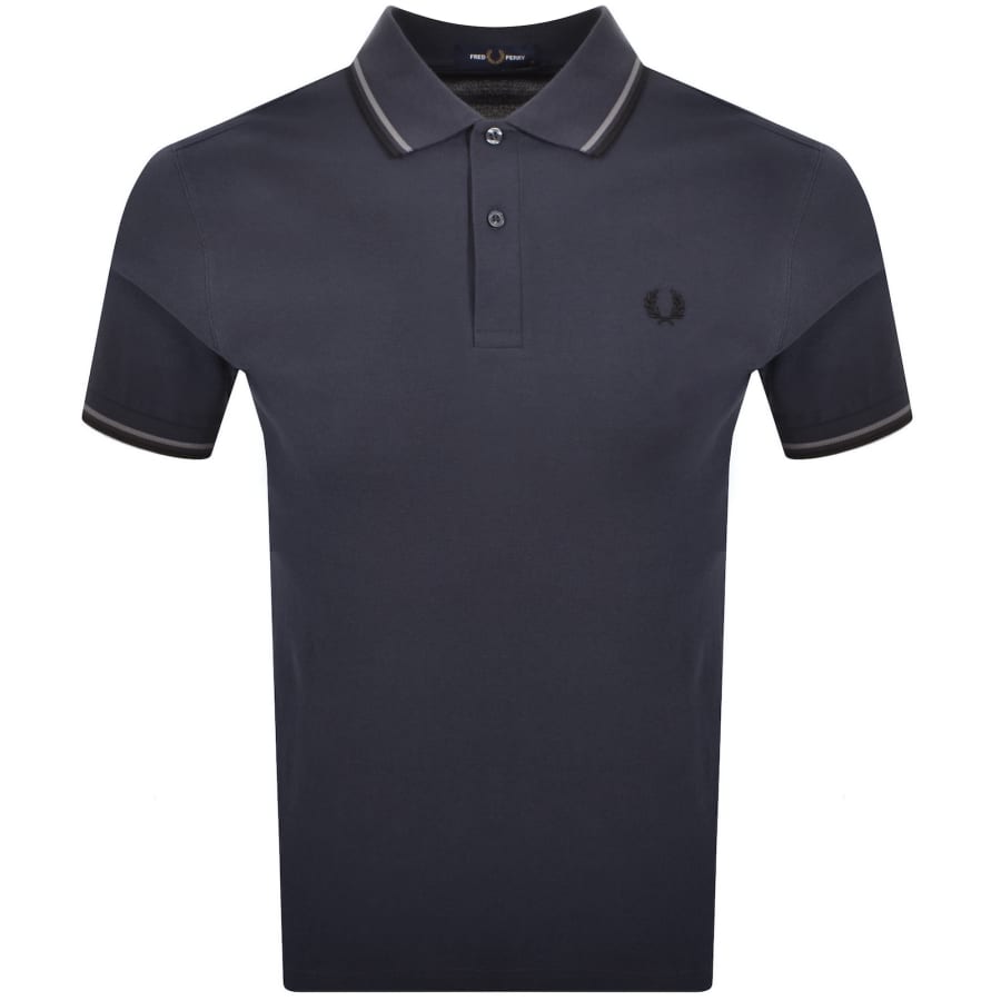 Image number 1 for Fred Perry Twin Tipped Polo Dark Airforce Navy