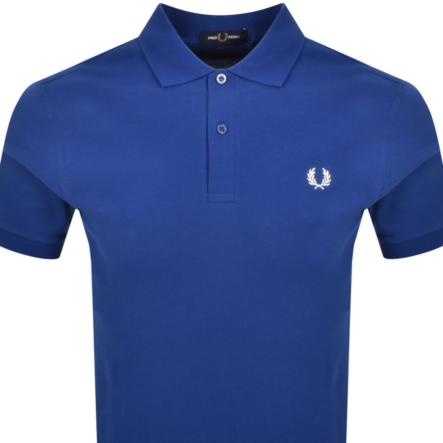 Image number 2 for Fred Perry Plain Polo T Shirt Blue