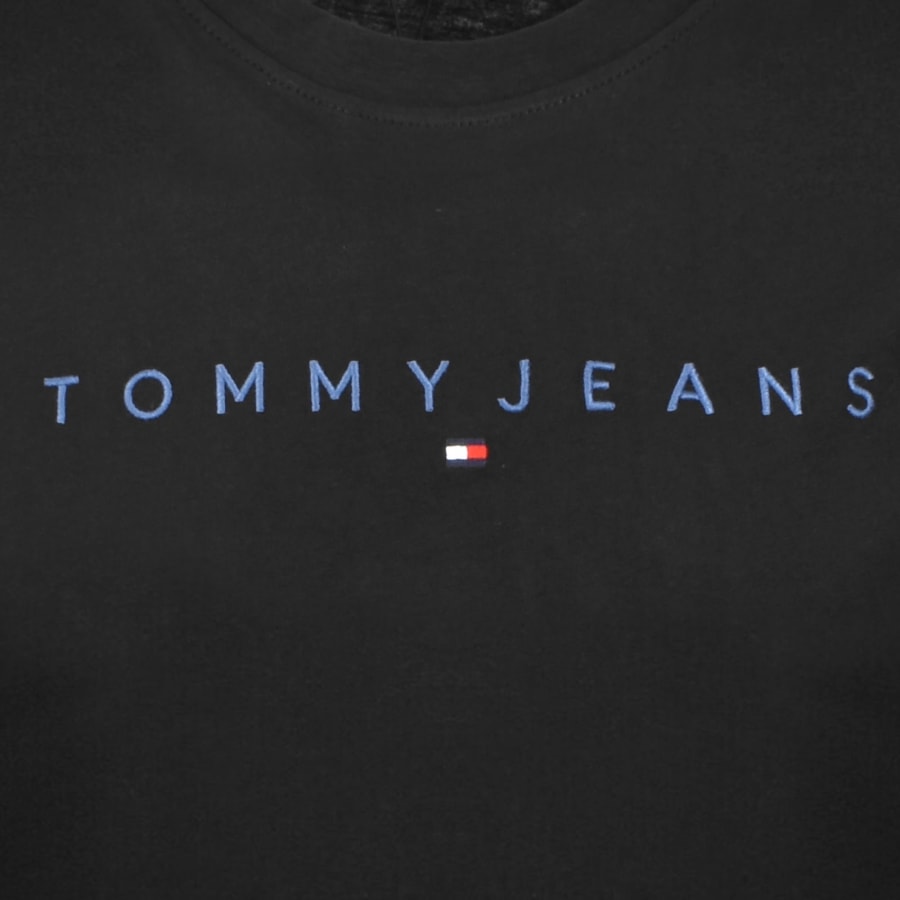Image number 3 for Tommy Jeans Linear Logo T Shirt Black