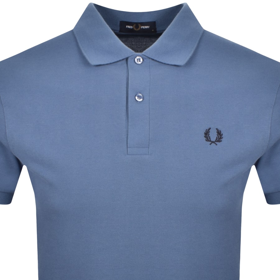 Image number 2 for Fred Perry Plain Polo T Shirt Blue