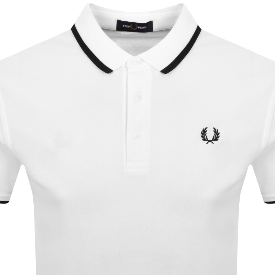 Image number 2 for Fred Perry Tipped Polo T Shirt White