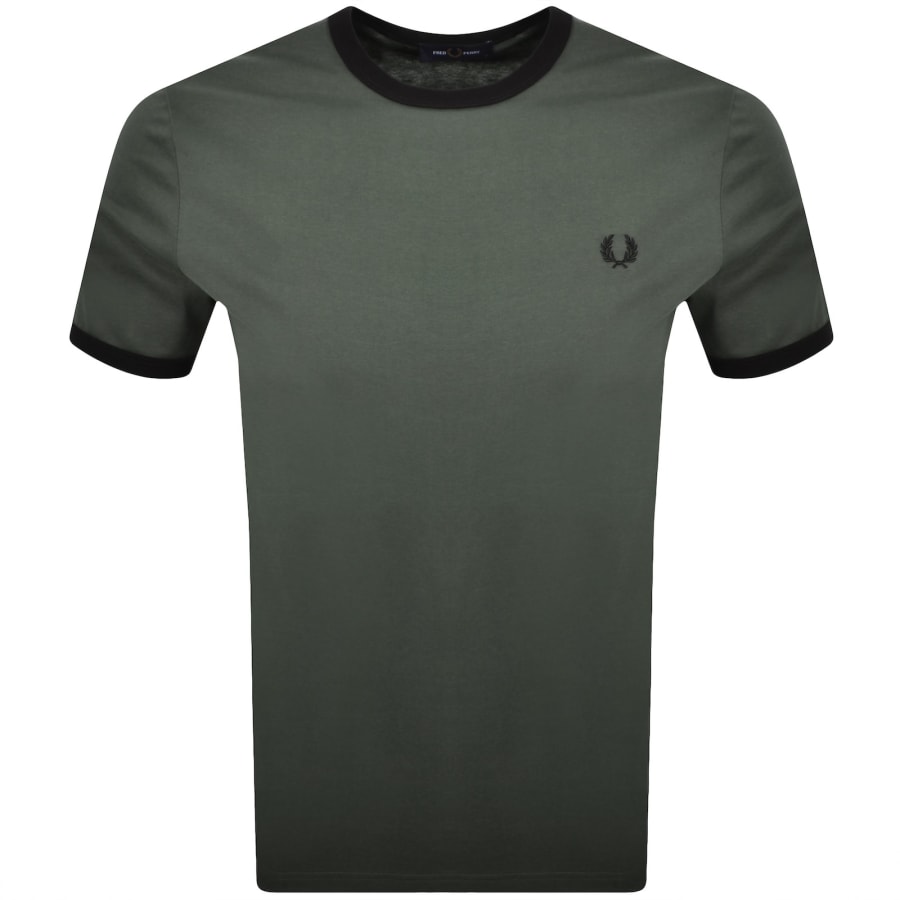 Image number 1 for Fred Perry Ringer T Shirt Field Green