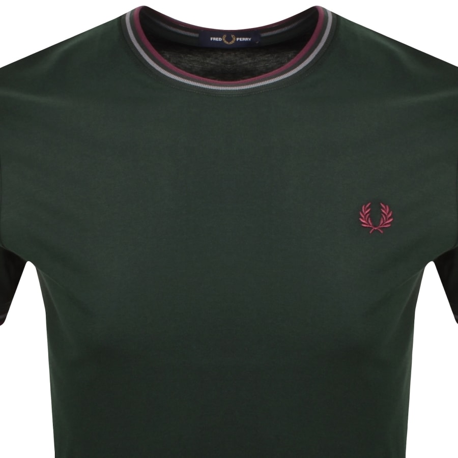 Image number 2 for Fred Perry Twin Tipped T Shirt Green