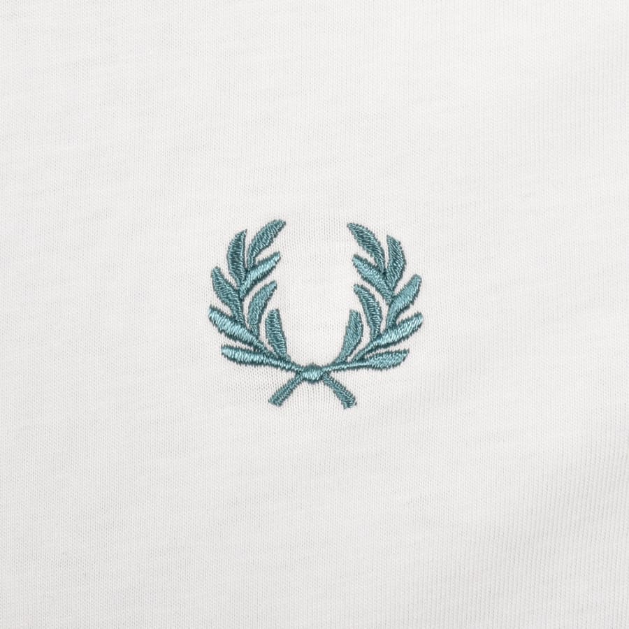 Image number 3 for Fred Perry Twin Tipped T Shirt Snow White