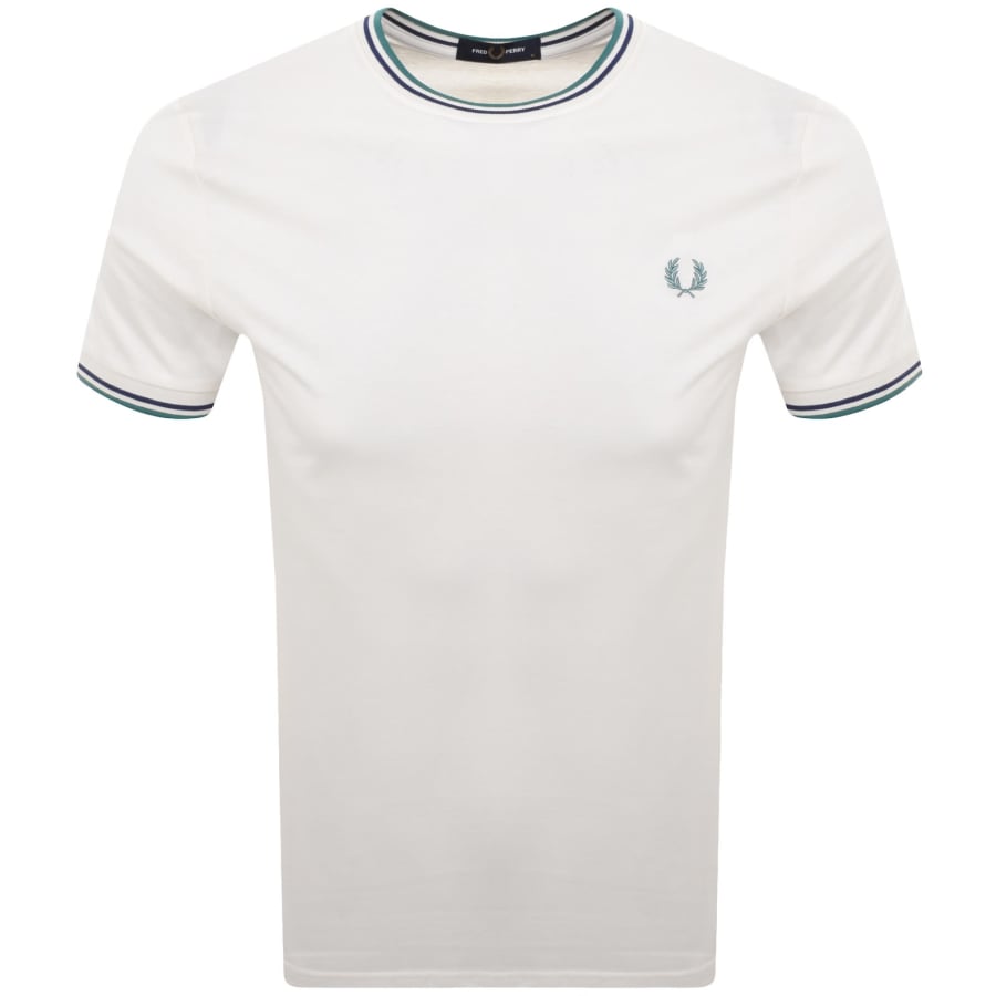 Image number 1 for Fred Perry Twin Tipped T Shirt Snow White