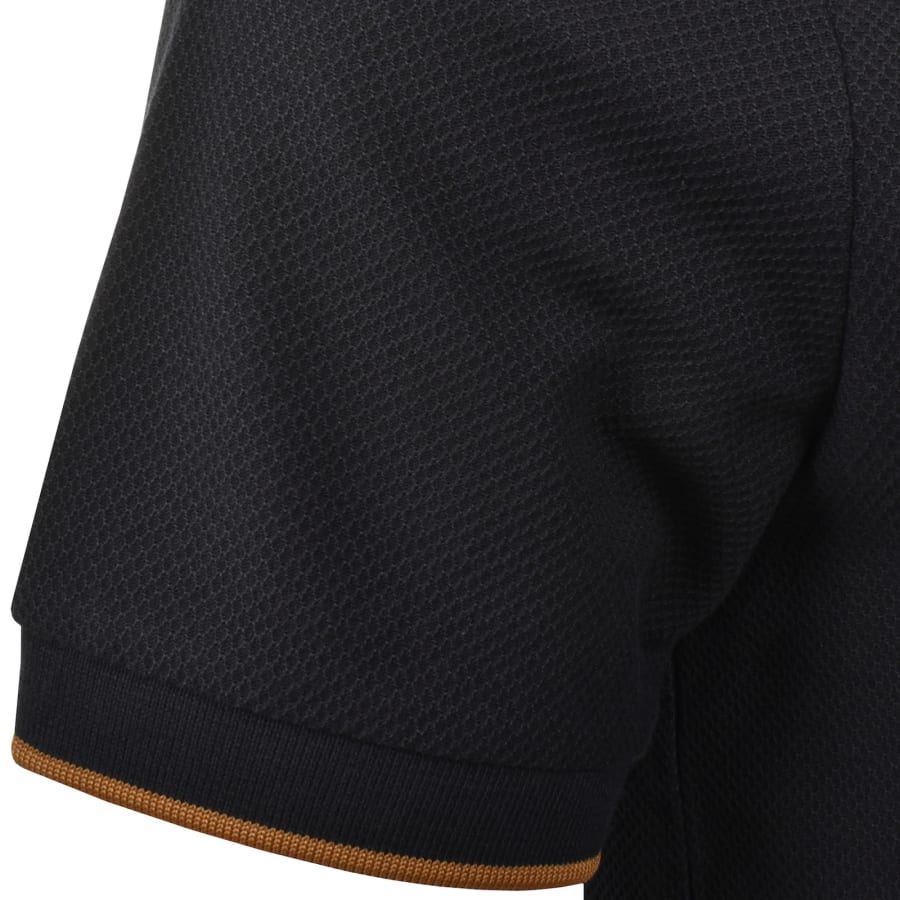 Image number 4 for Fred Perry Pocket Detail Pique T Shirt Black