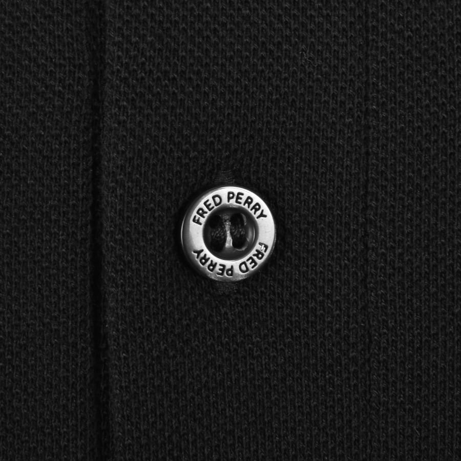 Image number 4 for Fred Perry Tape Polo T Shirt Black