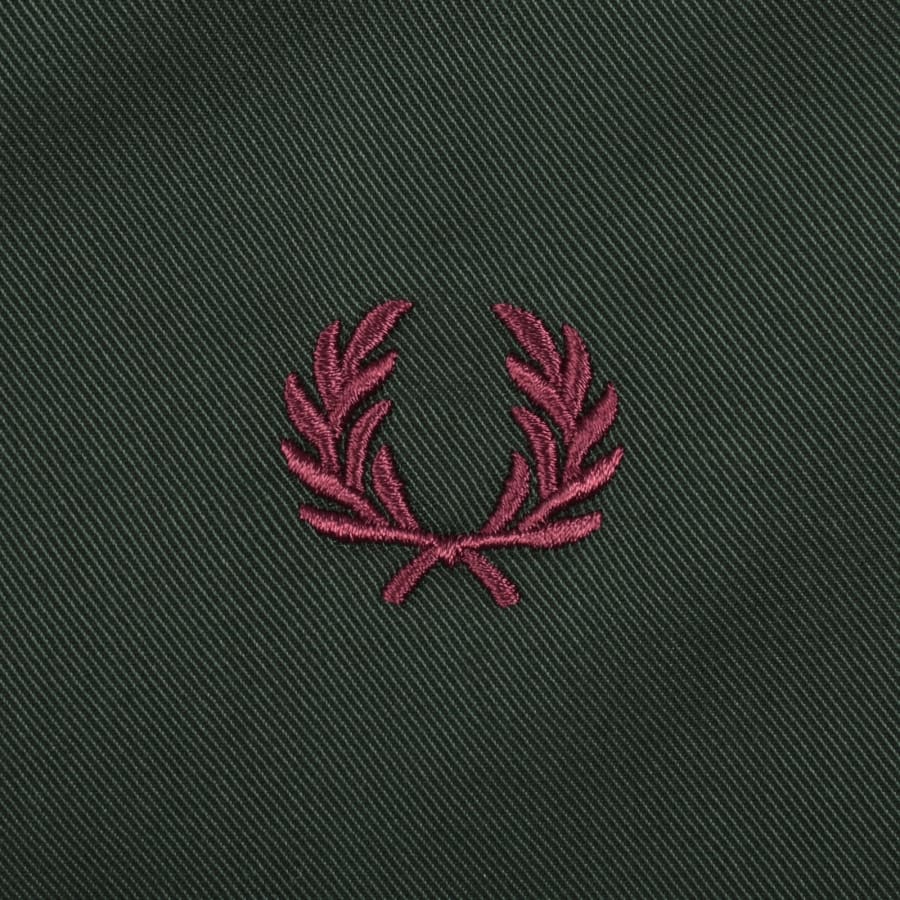 Image number 3 for Fred Perry Twill Harrington Jacket Green