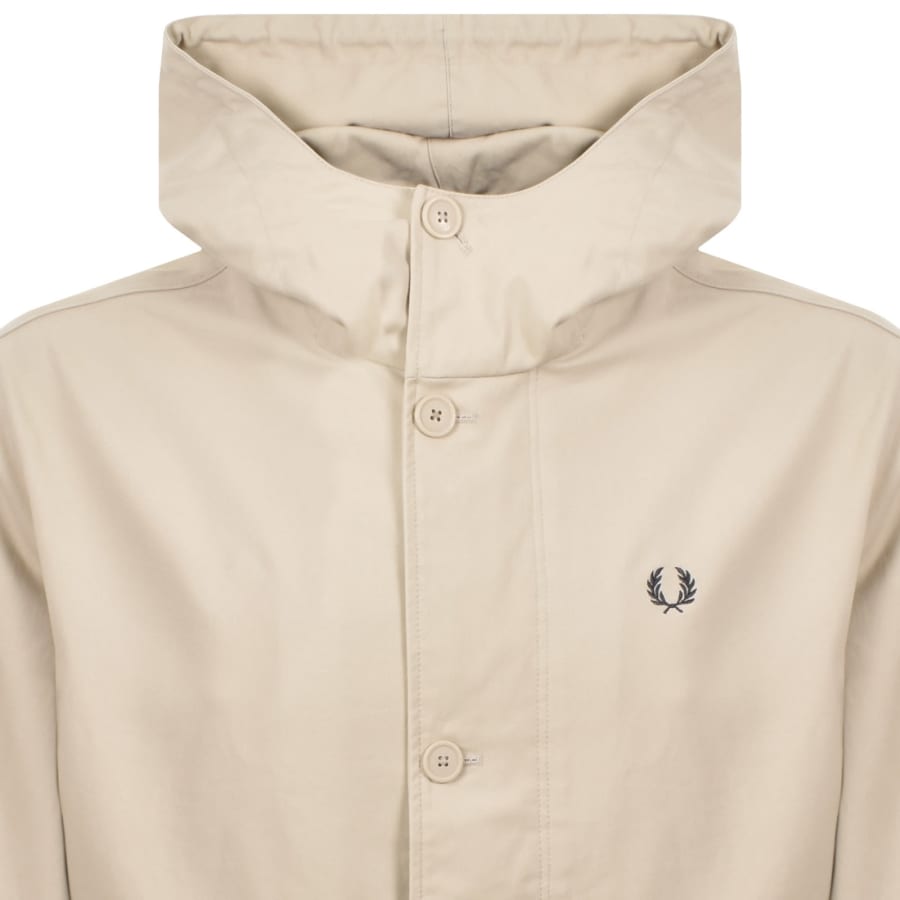 Image number 2 for Fred Perry Groundsman Parka Jacket Beige