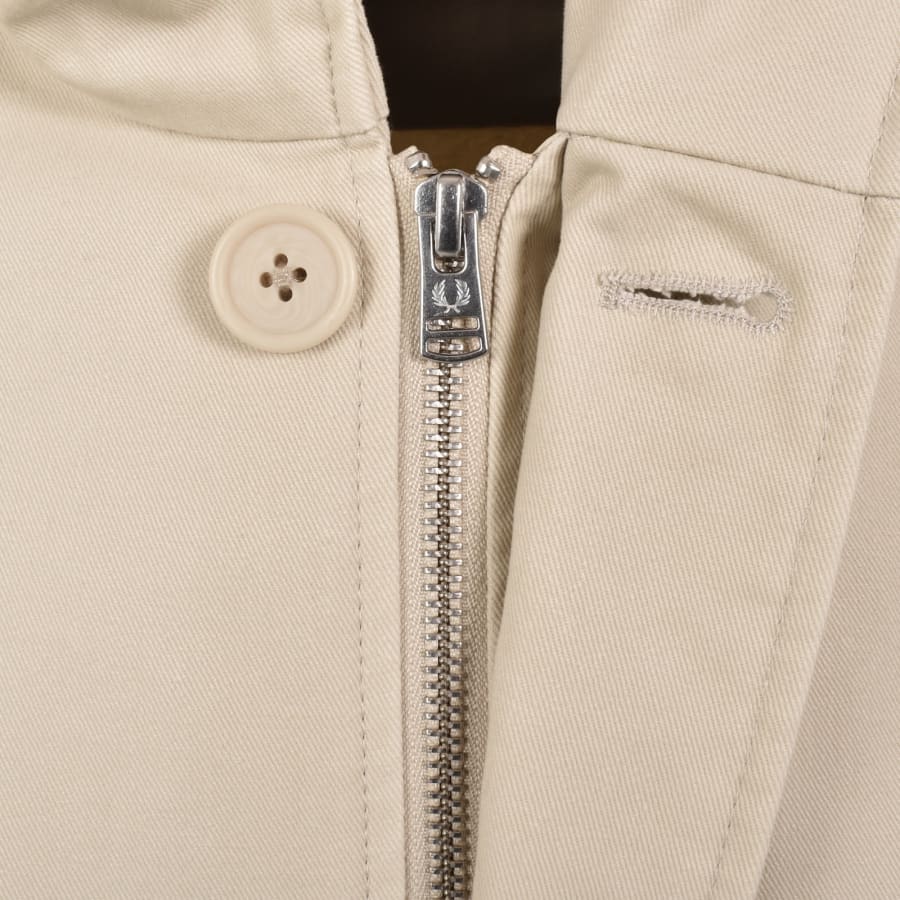 Image number 5 for Fred Perry Groundsman Parka Jacket Beige