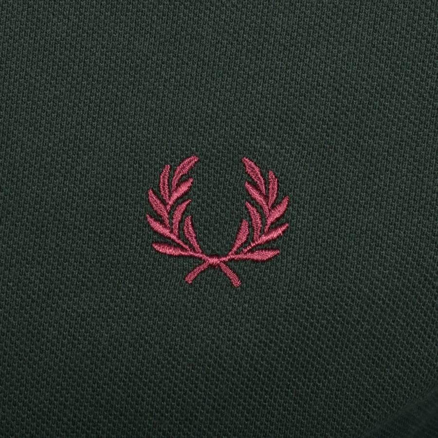 Image number 3 for Fred Perry Long Sleeved Polo T Shirt Green