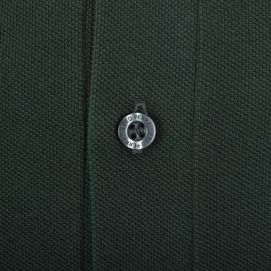 Image number 4 for Fred Perry Long Sleeved Polo T Shirt Green