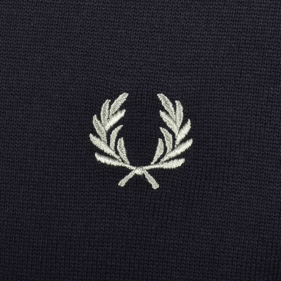Image number 3 for Fred Perry Cotton Knit T Shirt Navy