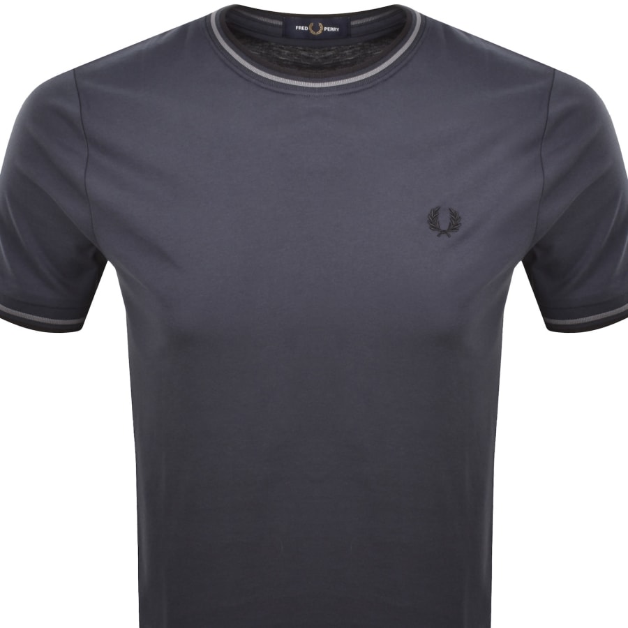 Image number 2 for Fred Perry Twin Tipped T Shirt Navy