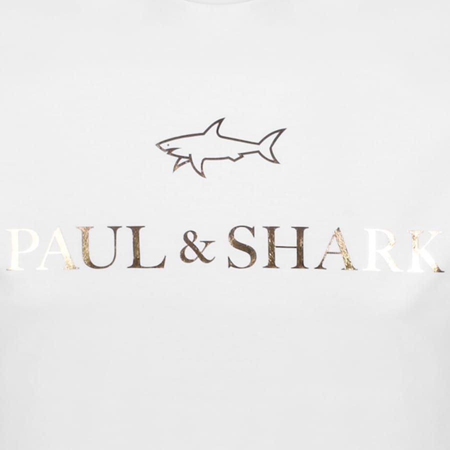 Image number 3 for Paul And Shark Printed Logo T Shirt White