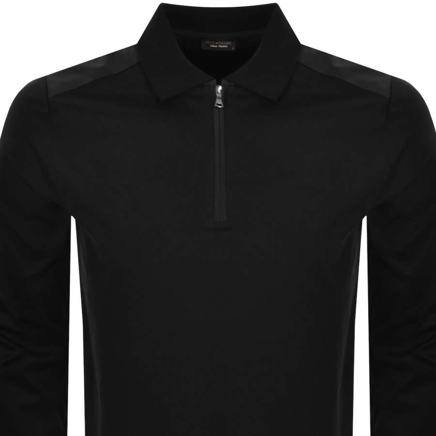 Image number 2 for Paul And Shark Typhoon Aqua Touch Polo Black