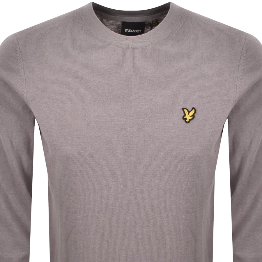 Image number 2 for Lyle And Scott Cotton Merino Jumper Grey