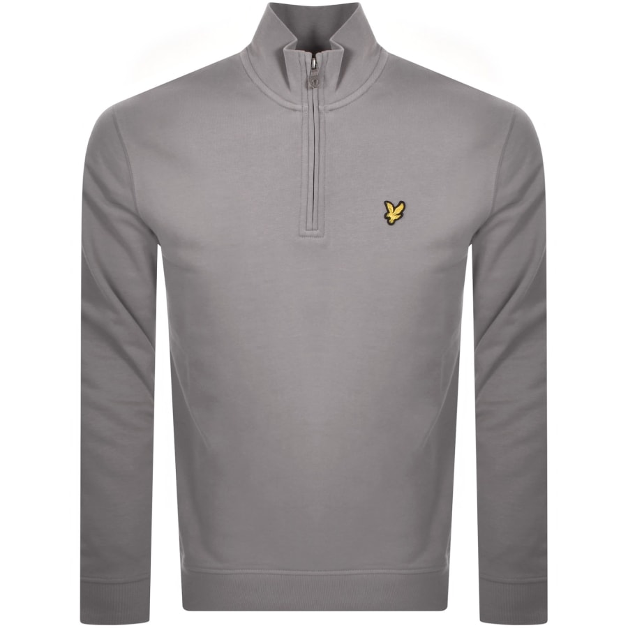 Image number 1 for Lyle And Scott Quarter Zip Sweatshirt Grey