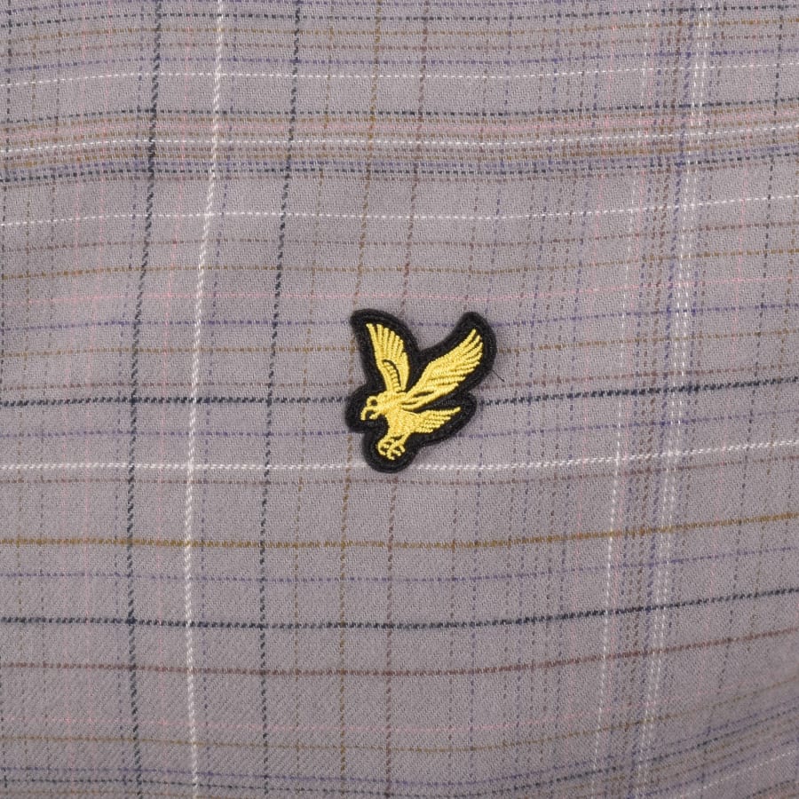 Image number 3 for Lyle And Scott Flannel Long Sleeve Shirt Grey