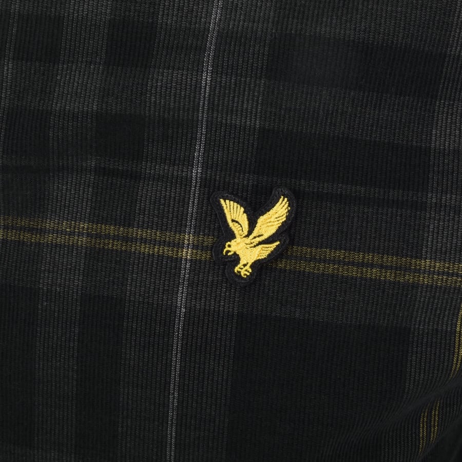 Image number 3 for Lyle And Scott Tartan Cord Long Sleeve Shirt Black