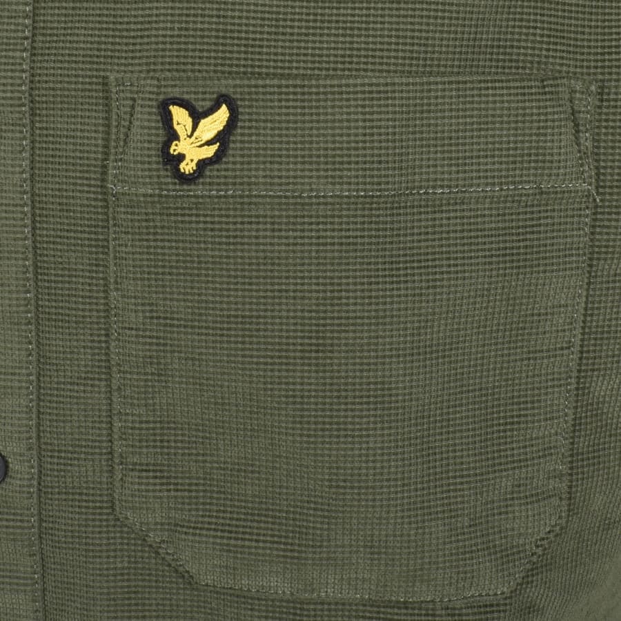 Image number 3 for Lyle And Scott Corduroy Long Sleeve Shirt Green
