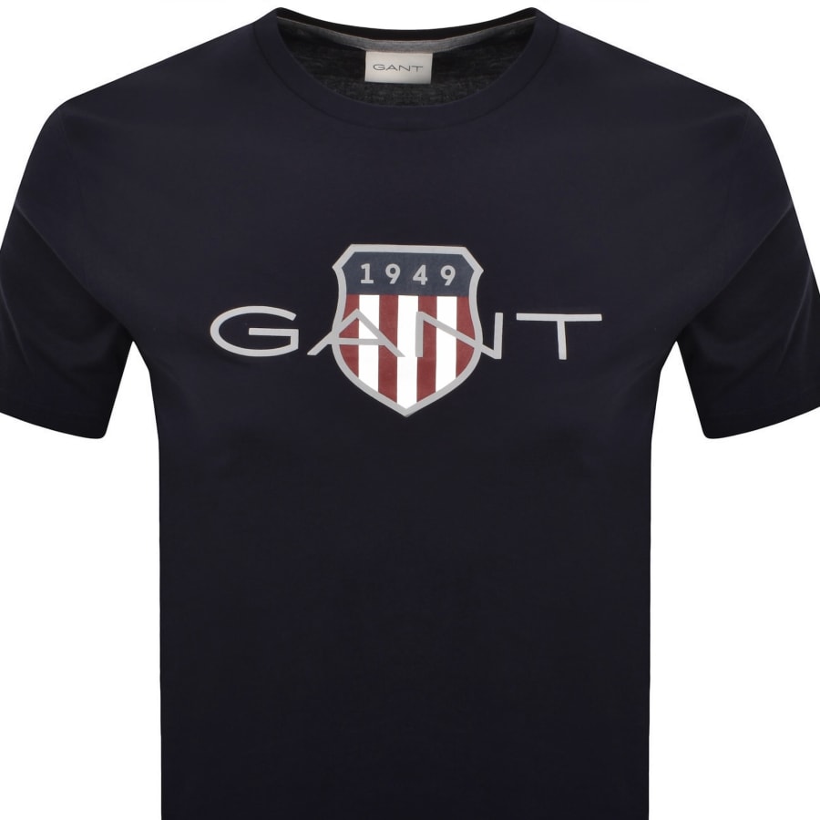 Image number 2 for Gant Original Shield Graphic T Shirt Blue