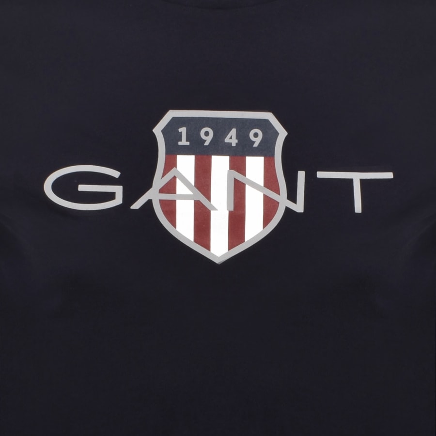 Image number 3 for Gant Original Shield Graphic T Shirt Blue