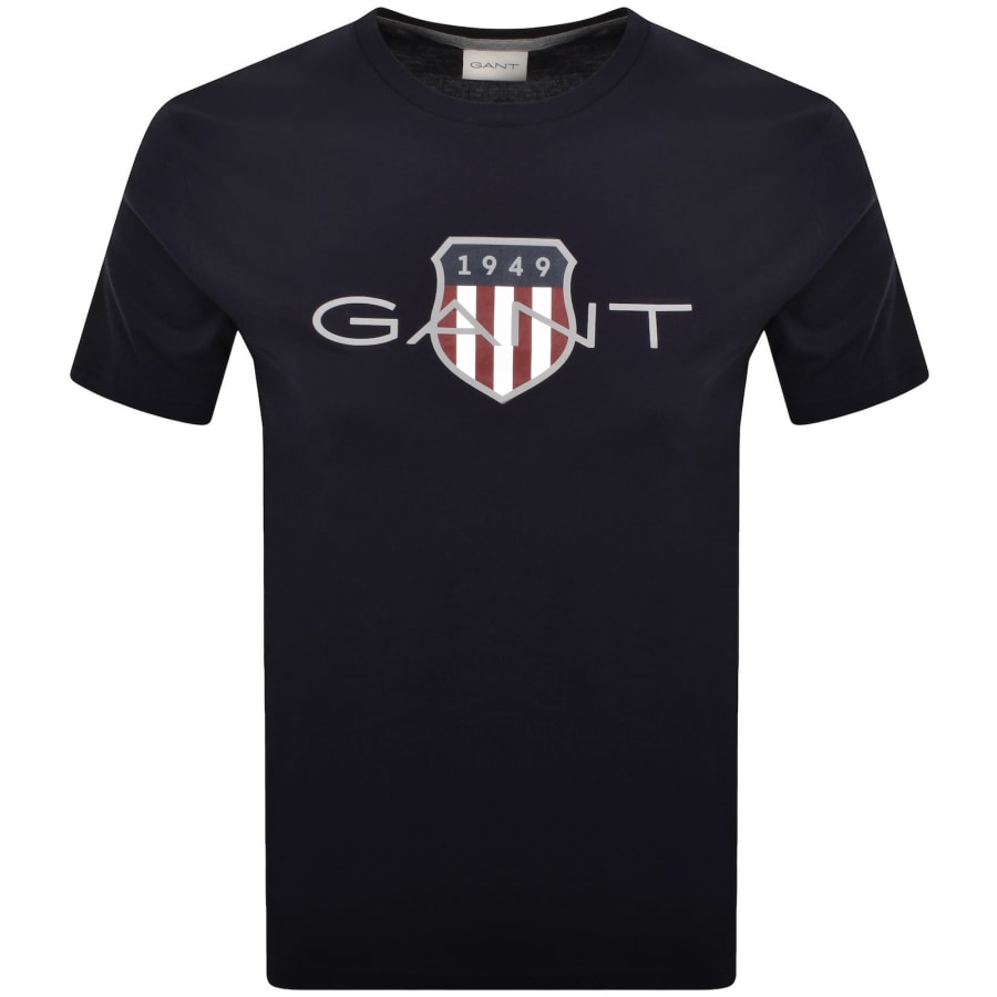 Image number 1 for Gant Original Shield Graphic T Shirt Blue