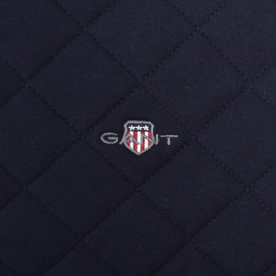 Image number 3 for Gant Quilted Cord Collar Jacket Navy
