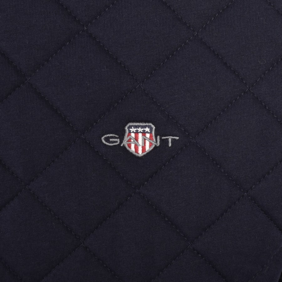 Image number 3 for Gant Quilted Cord Collar Jacket Navy