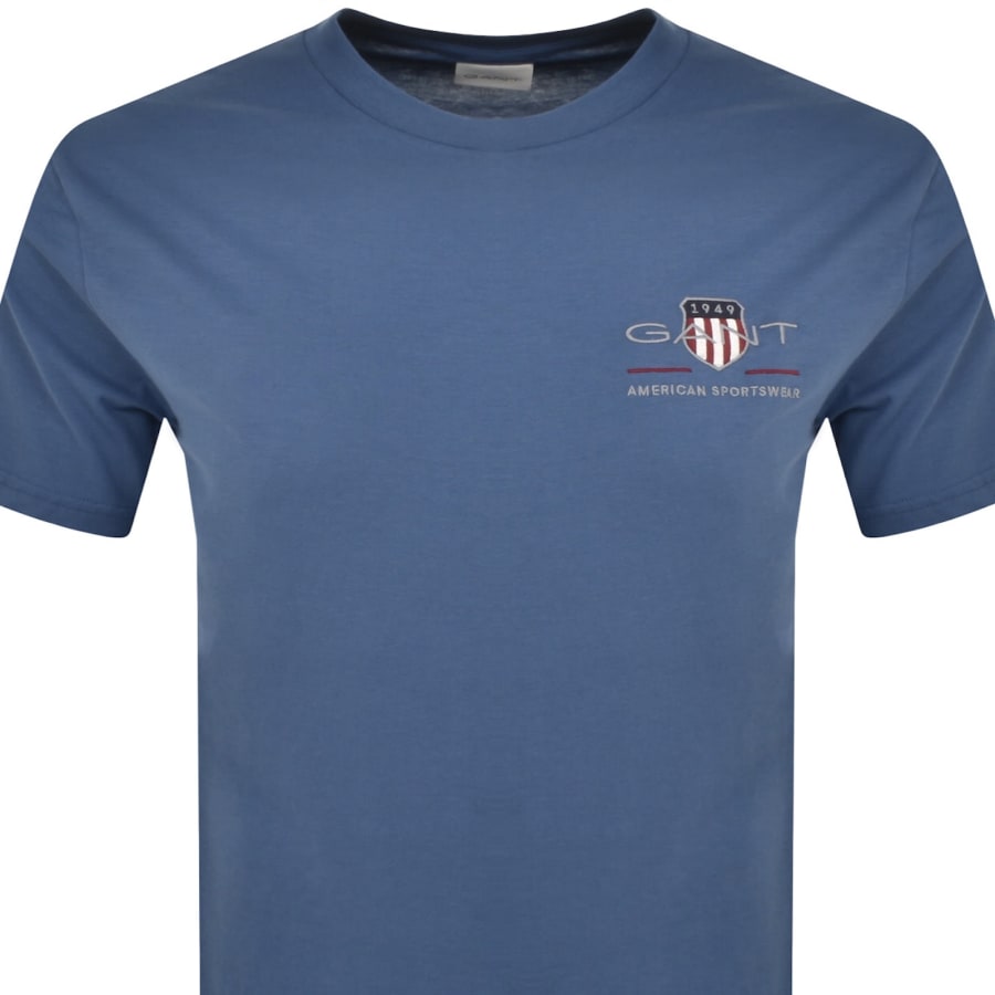 Image number 2 for Gant Original Archive Shield T Shirt Blue