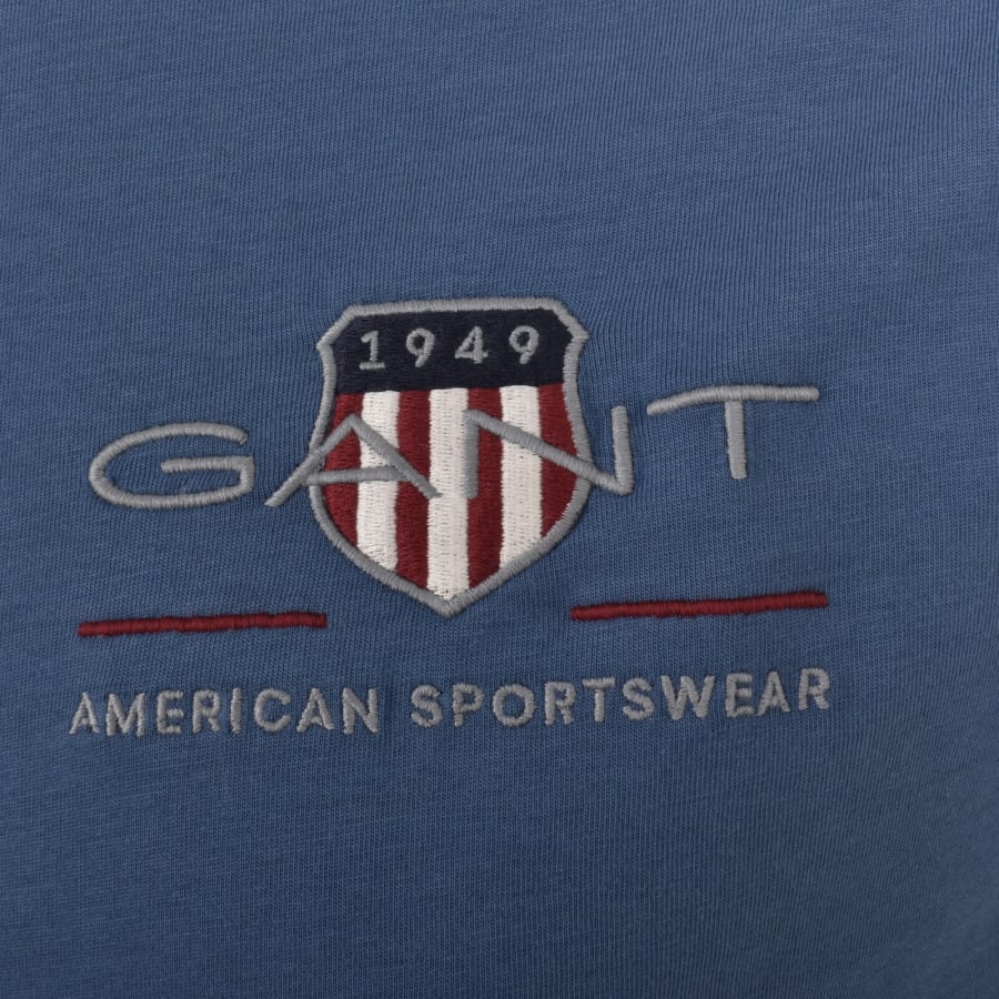 Image number 3 for Gant Original Archive Shield T Shirt Blue