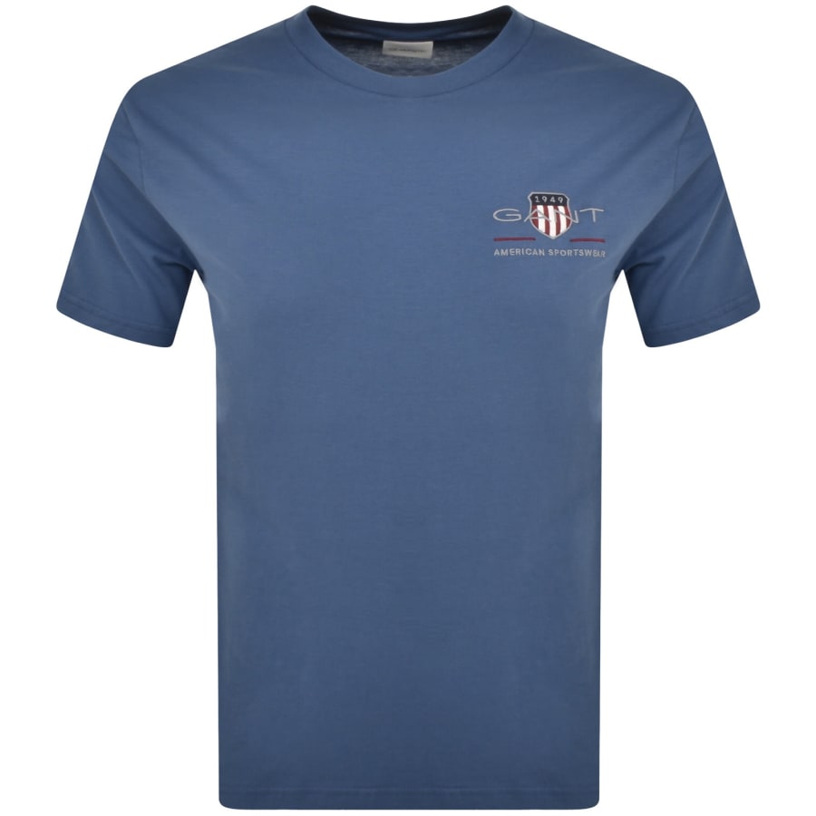 Image number 1 for Gant Original Archive Shield T Shirt Blue